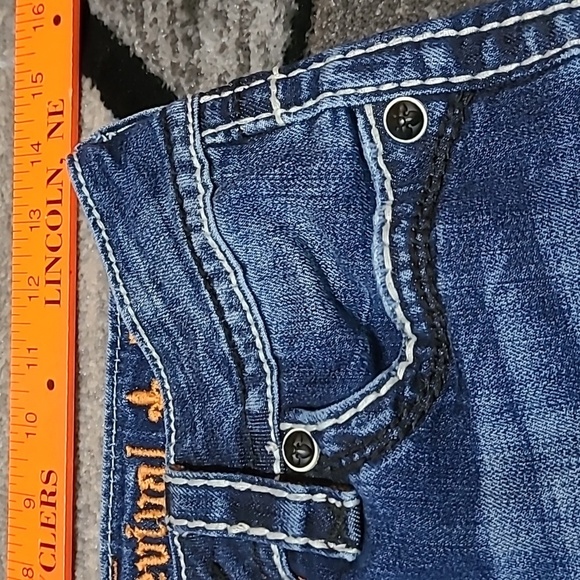 ROCK REVIVAL CELINE BLACK SEQUINS CAPRI DENIM JEAN - Picture 6 of 16